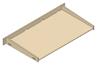 Cantilever Rack Shelf, behind view