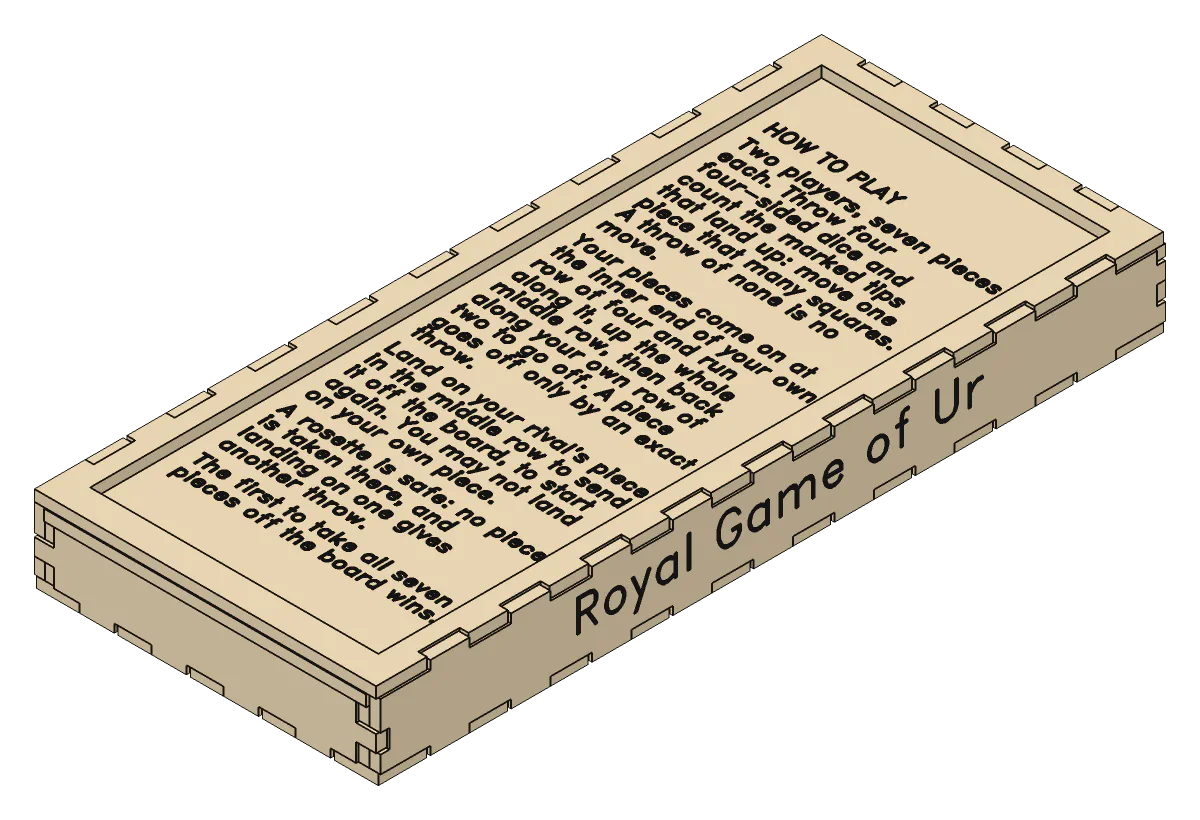 3D render of the Royal Game of Ur
