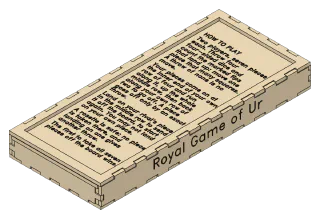 3D render of the Royal Game of Ur