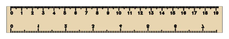 Ruler, scale unit: Both edges