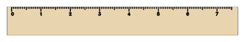 Ruler, scale unit: Inch