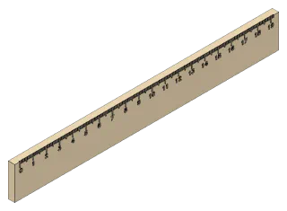 Ruler, front right view