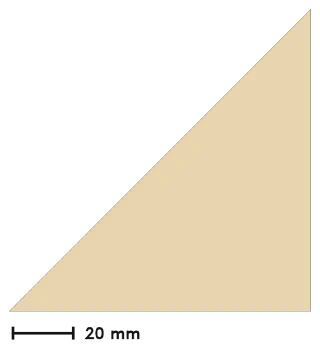 Set square, back view