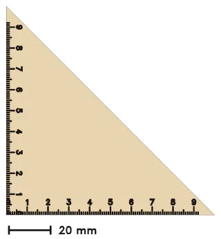 Set square, front view
