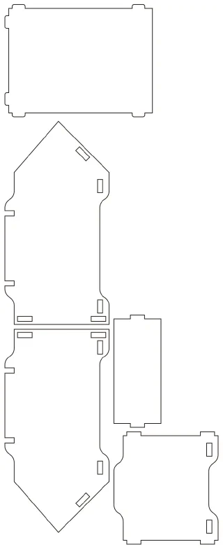Flat part layout for the Stackable Bin