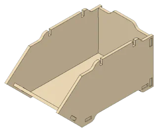 3D render of the Stackable Bin