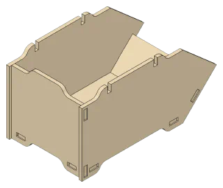 Stackable Bin, behind view