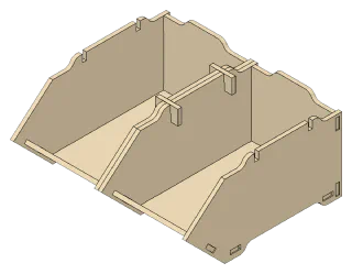 Stackable Bin, connected view