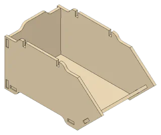 Stackable Bin, front right view