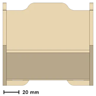 Stackable Bin, front view