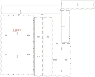 Flat part layout for the Tray