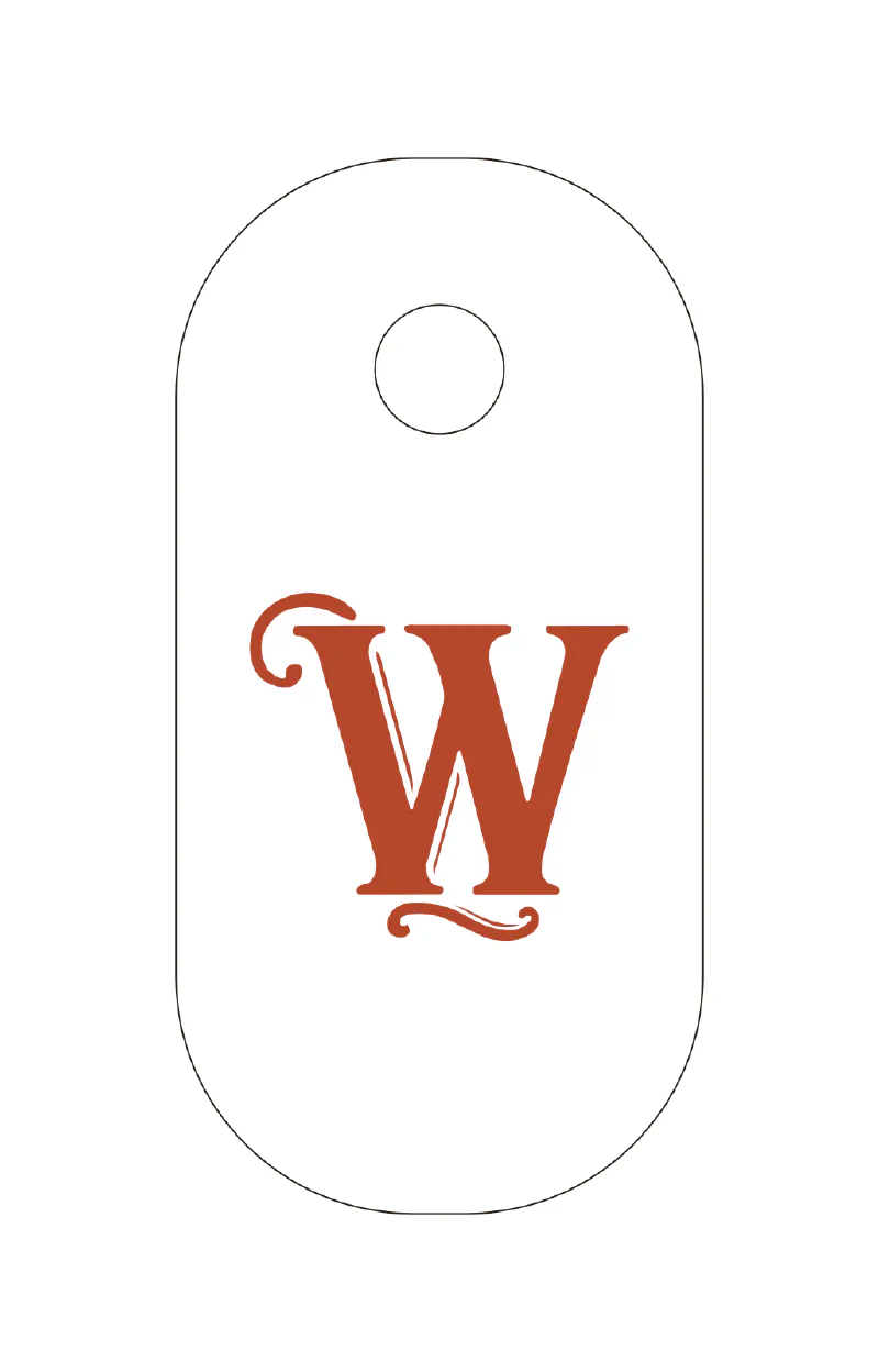 Flat part layout for the Zipper pull, outline: Bone