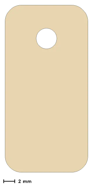 Zipper pull, back view