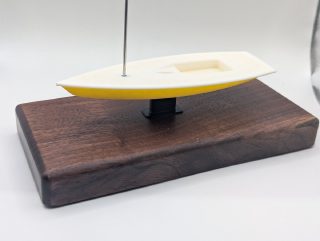 Side view of the model Laser dinghy award
