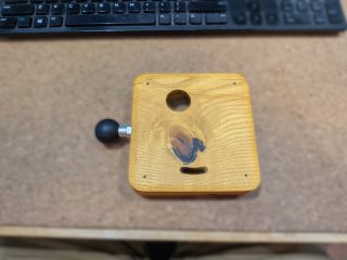 Back of the mount showing the RAM ball attachment